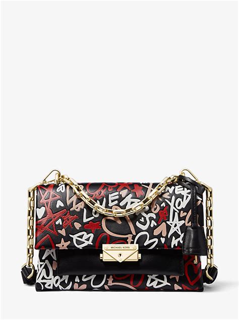 michael kors cece medium qixi graffiti shoulder bag